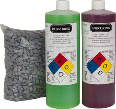 Burr King - Ceramic Carrier, Ceramic Abrasive, Polishing Tumbling Media - Triangle Shape - Americas Tooling