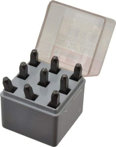 C.H. Hanson - 9 Piece, 3/32" Character Steel Stamp Set - Figures, Standard - Americas Tooling