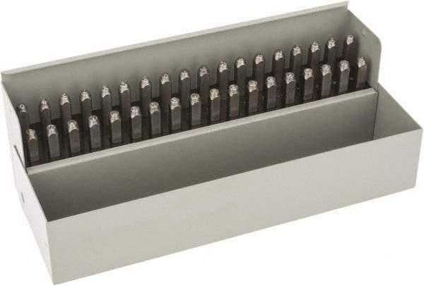 C.H. Hanson - 36 Piece, 3/32" Character Steel Stamp Set - Letters & Figures, Standard - Americas Tooling