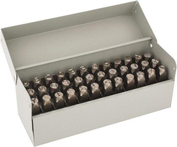 C.H. Hanson - 36 Piece, 3/8" Character Steel Stamp Set - Letters & Figures, Standard - Americas Tooling