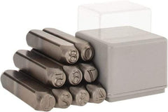 C.H. Hanson - 9 Piece, 3/8" Character Steel Stamp Set - Figures, Heavy Duty - Americas Tooling