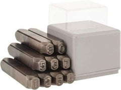 C.H. Hanson - 9 Piece, 1/4" Character Steel Stamp Set - Figures, Reverse - Americas Tooling