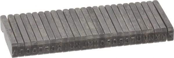 C.H. Hanson - 26 Piece, 1/16 Inch Character, Steel Type Set - 10 Character Capacity, A-Z Content - Americas Tooling