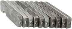 C.H. Hanson - 10 Piece, 1/16 Inch Character, Steel Type Set - 10 Character Capacity, 0-9 Content - Americas Tooling