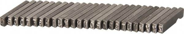 C.H. Hanson - 26 Piece, 1/8 Inch Character, Steel Type Set - 8 Character Capacity, A-Z Content - Americas Tooling