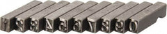 C.H. Hanson - 10 Piece, 3/16 Inch Character, Steel Type Set - 10 Character Capacity, 0-9 Content - Americas Tooling