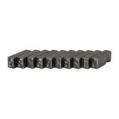 C.H. Hanson - 10 Piece, 1/4 Inch Character, Steel Type Set - 8 Character Capacity, 0-9 Content - Americas Tooling