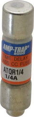 Ferraz Shawmut - 300 VDC, 600 VAC, 0.25 Amp, Time Delay General Purpose Fuse - Clip Mount, 1-1/2" OAL, 100 at DC, 200 at AC kA Rating, 13/32" Diam - Americas Tooling