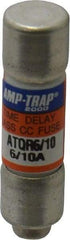 Ferraz Shawmut - 300 VDC, 600 VAC, 0.6 Amp, Time Delay General Purpose Fuse - Clip Mount, 1-1/2" OAL, 100 at DC, 200 at AC kA Rating, 13/32" Diam - Americas Tooling