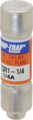 Ferraz Shawmut - 300 VDC, 600 VAC, 1.25 Amp, Time Delay General Purpose Fuse - Clip Mount, 1-1/2" OAL, 100 at DC, 200 at AC kA Rating, 13/32" Diam - Americas Tooling