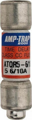 Ferraz Shawmut - 300 VDC, 600 VAC, 5.6 Amp, Time Delay General Purpose Fuse - Clip Mount, 1-1/2" OAL, 100 at DC, 200 at AC kA Rating, 13/32" Diam - Americas Tooling