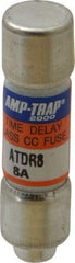 Ferraz Shawmut - 300 VDC, 600 VAC, 8 Amp, Time Delay General Purpose Fuse - Clip Mount, 1-1/2" OAL, 100 at DC, 200 at AC kA Rating, 13/32" Diam - Americas Tooling