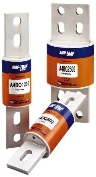 Ferraz Shawmut - 500 VDC, 600 VAC, 1200 Amp, Time Delay General Purpose Fuse - Bolt-on Mount, 10-3/4" OAL, 100 at DC, 200 at AC, 300 (Self-Certified) kA Rating, 2-1/2" Diam - Americas Tooling