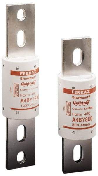 Ferraz Shawmut - 300 VDC, 600 VAC, 800 Amp, Time Delay General Purpose Fuse - Bolt-on Mount, 10-3/4" OAL, 100 at DC, 200 at AC kA Rating, 2-1/2" Diam - Americas Tooling