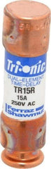 Ferraz Shawmut - 160 VDC, 250 VAC, 15 Amp, Time Delay General Purpose Fuse - Clip Mount, 50.8mm OAL, 20 at DC, 200 at AC kA Rating, 9/16" Diam - Americas Tooling