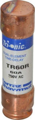 Ferraz Shawmut - 250 VAC/VDC, 60 Amp, Time Delay General Purpose Fuse - Clip Mount, 76.2mm OAL, 20 at DC, 200 at AC kA Rating, 13/16" Diam - Americas Tooling