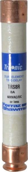 Ferraz Shawmut - 600 VAC/VDC, 8 Amp, Time Delay General Purpose Fuse - Clip Mount, 127mm OAL, 20 at DC, 200 at AC kA Rating, 13/16" Diam - Americas Tooling