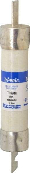 Ferraz Shawmut - 600 VAC/VDC, 90 Amp, Time Delay General Purpose Fuse - Clip Mount, 7-7/8" OAL, 100 at DC, 200 at AC kA Rating, 1-5/16" Diam - Americas Tooling
