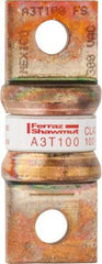 Ferraz Shawmut - 160 VDC, 300 VAC, 100 Amp, Fast-Acting General Purpose Fuse - Bolt-on Mount, 2-5/32" OAL, 200 at AC, 50 at DC kA Rating, 13/16" Diam - Americas Tooling