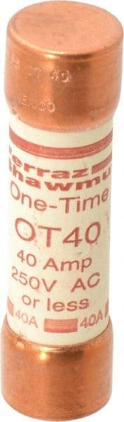 Ferraz Shawmut - 250 VAC/VDC, 40 Amp, Fast-Acting General Purpose Fuse - Clip Mount, 76.2mm OAL, 20 at DC, 50 at AC kA Rating, 13/16" Diam - Americas Tooling