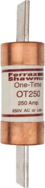 Ferraz Shawmut - 250 VAC/VDC, 250 Amp, Fast-Acting General Purpose Fuse - Clip Mount, 8-5/8" OAL, 20 at DC, 50 at AC kA Rating, 2-1/16" Diam - Americas Tooling