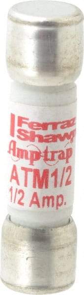 Ferraz Shawmut - 600 VAC/VDC, 0.5 Amp, Fast-Acting General Purpose Fuse - Clip Mount, 1-1/2" OAL, 100 at AC/DC kA Rating, 13/32" Diam - Americas Tooling