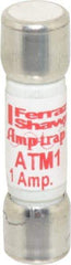 Ferraz Shawmut - 600 VAC/VDC, 1 Amp, Fast-Acting General Purpose Fuse - Clip Mount, 1-1/2" OAL, 100 at AC/DC kA Rating, 13/32" Diam - Americas Tooling