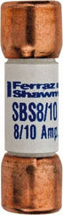 Ferraz Shawmut - 600 VAC, 0.8 Amp, Fast-Acting General Purpose Fuse - Clip Mount, 1-3/8" OAL, 100 at AC kA Rating, 13/32" Diam - Americas Tooling