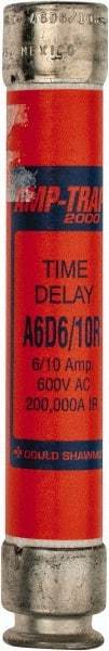 Ferraz Shawmut - 600 VAC/VDC, 0.6 Amp, Time Delay General Purpose Fuse - Clip Mount, 127mm OAL, 100 at DC, 200 at AC kA Rating, 13/16" Diam - Americas Tooling