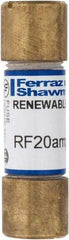 Ferraz Shawmut - 250 VAC, 20 Amp, Fast-Acting Renewable Fuse - Clip Mount, 51mm OAL, 10 at AC kA Rating, 9/16" Diam - Americas Tooling