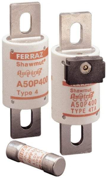 Ferraz Shawmut - 450 VDC, 500 VAC, 700 Amp, Fast-Acting Semiconductor/High Speed Fuse - Bolt-on Mount, 6-15/32" OAL, 100 at AC, 79 at DC kA Rating, 2-1/2" Diam - Americas Tooling