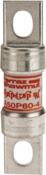 Ferraz Shawmut - 450 VDC, 500 VAC, 60 Amp, Fast-Acting Semiconductor/High Speed Fuse - Bolt-on Mount, 3-3/16" OAL, 100 at AC, 79 at DC kA Rating, 13/16" Diam - Americas Tooling