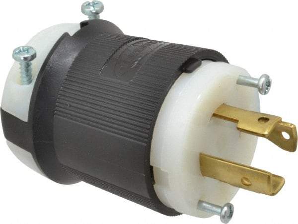 Hubbell Wiring Device-Kellems - 250 VAC, 30 Amp, L15-30P Configuration, Industrial Grade, Self Grounding Plug - 3 Phase, 3 Poles, IP20, 0.35 to 1.15 Inch Cord Diameter - Americas Tooling