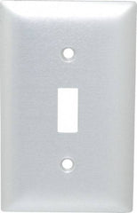 Hubbell Wiring Device-Kellems - 1 Gang, Switch Plate - Toggle Switch, Metallic, Aluminum - Americas Tooling