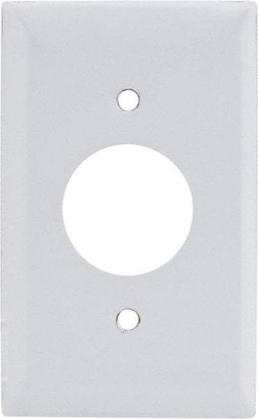 Hubbell Wiring Device-Kellems - 1 Gang, 4-1/2 Inch Long x 2.78 Inch Wide, Standard Outlet Wall Plate - Single Outlet, Metallic, Stainless Steel - Americas Tooling