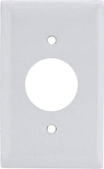 Hubbell Wiring Device-Kellems - 1 Gang, 4-1/2 Inch Long x 2.78 Inch Wide, Standard Outlet Wall Plate - Single Outlet, Metallic, Stainless Steel - Americas Tooling