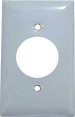 Hubbell Wiring Device-Kellems - 1 Gang, 4-1/2 Inch Long x 2.78 Inch Wide, Standard Outlet Wall Plate - Single Outlet, Metallic, Stainless Steel - Americas Tooling