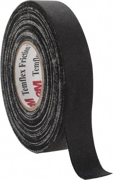 3M - 3/4" x 60', Black Cotton Cloth Electrical Tape - Series 1755, 13 mil Thick, 48 Lb./Inch Tensile Strength - Americas Tooling