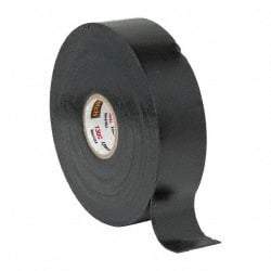 3M - 1" x 30', Black Rubber Electrical Tape - Series 130C, 30 mil Thick, 750 V/mil Dielectric Strength, 7.5 Lb./Inch Tensile Strength - Americas Tooling