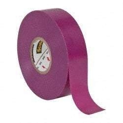 3M - 3/4" x 66', Purple Vinyl Electrical Tape - Series 35, 7 mil Thick, 1,250 V/mil Dielectric Strength, 17 Lb./Inch Tensile Strength - Americas Tooling