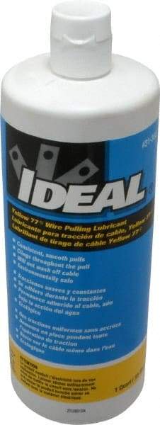 Ideal - 1 Quart Squeeze Bottle, Yellow Wire Pulling Lubricant Gel - 40 to 120°F, RoHS Compliant, UL Listed - Americas Tooling