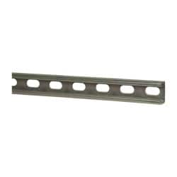 Thomas & Betts - 10' Long x 1-5/8" Wide x 13/16" High, 14 Gauge, Strip Steel, Half Slot Framing Channel & Strut - 0.075" Thick, Gold Galvanized - Americas Tooling