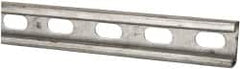 Thomas & Betts - 10' Long x 1-5/8" Wide x 13/16" High, 14 Gauge, Strip Steel, Half Slot Framing Channel & Strut - 0.075" Thick, Pre-Galvanized - Americas Tooling