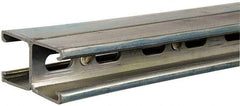 Thomas & Betts - 10' Long x 1-5/8" Wide x 1-5/8" High, 12 Gauge, Strip Steel, Half Slot Framing Channel & Strut - 0.105" Thick, Pre-Galvanized - Americas Tooling