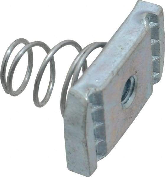 Thomas & Betts - Steel Short Spring Strut Nut - 1/4" Bolt, Used with Thomas & Betts Channel Type B Only - Americas Tooling