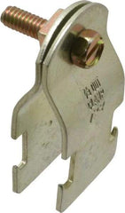 Thomas & Betts - 7/8" Pipe, 16 Gauge" Pipe or Tube Clamp - Gold Galvanized, 650 Lb Capacity - Americas Tooling