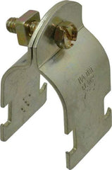 Thomas & Betts - 1-1/4" Pipe, 14 Gauge" Pipe or Tube Clamp - Gold Galvanized, 1,000 Lb Capacity - Americas Tooling