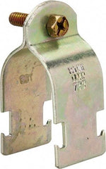 Thomas & Betts - 1-3/8" Pipe, 14 Gauge" Pipe or Tube Clamp - Gold Galvanized, 1,000 Lb Capacity - Americas Tooling