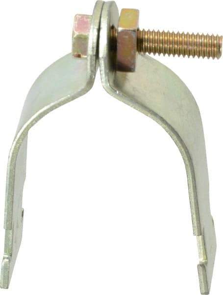 Thomas & Betts - 2" Pipe, 12 Gauge" Pipe or Tube Clamp - Gold Galvanized, 1,000 Lb Capacity - Americas Tooling