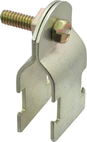 Thomas & Betts - 1/2" Pipe, 14 Gauge" Pipe or Conduit Clamp - Gold Galvanized, Rigid & IMC Conduit - Americas Tooling